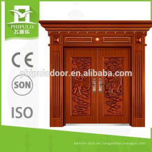 Nuevo diseño de hoja doule cobre imitación puerta de seguridad hecha en China